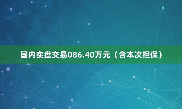国内实盘交易086.40万元（含本次担保）